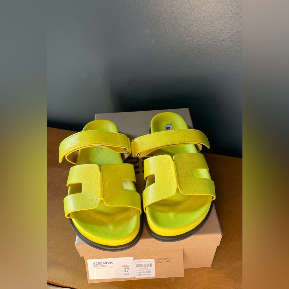 Anthropologie Bibi Lou Cutout Slide Sandals - Size 37